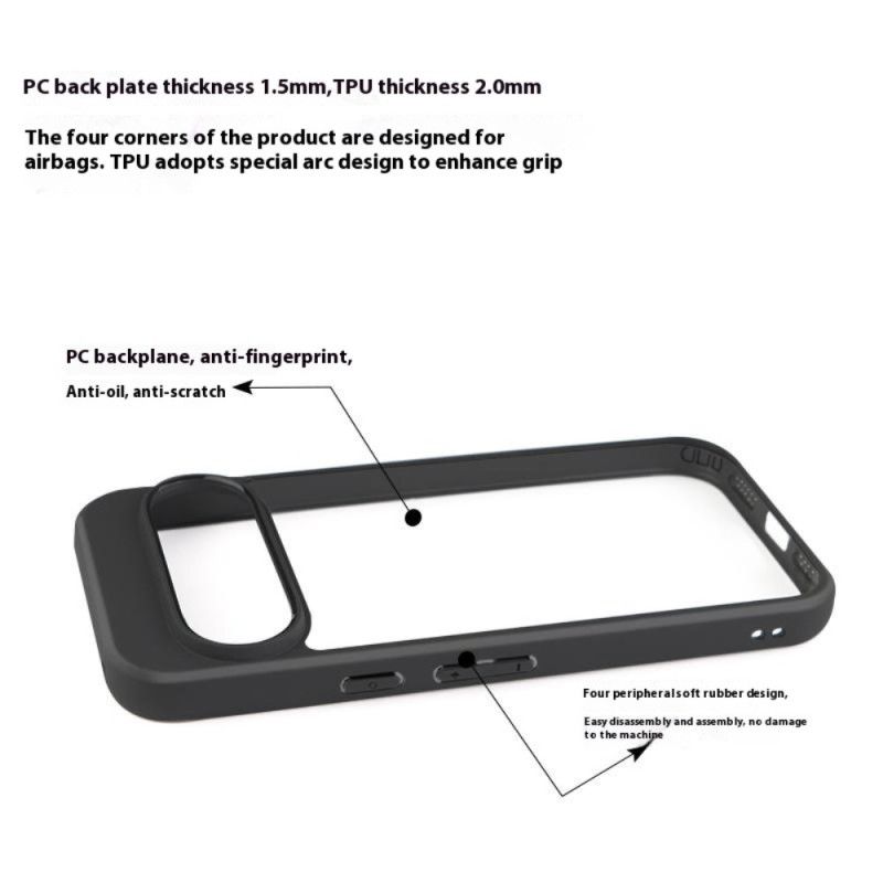 Deksel Google Pixel 10 / 10 Pro Klar Design Med Silikonkant