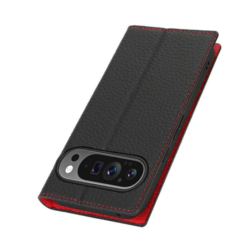 Folio Deksel Lær Google Pixel 10 / 10 Pro Mobildeksel Teksturert Skinnstropp