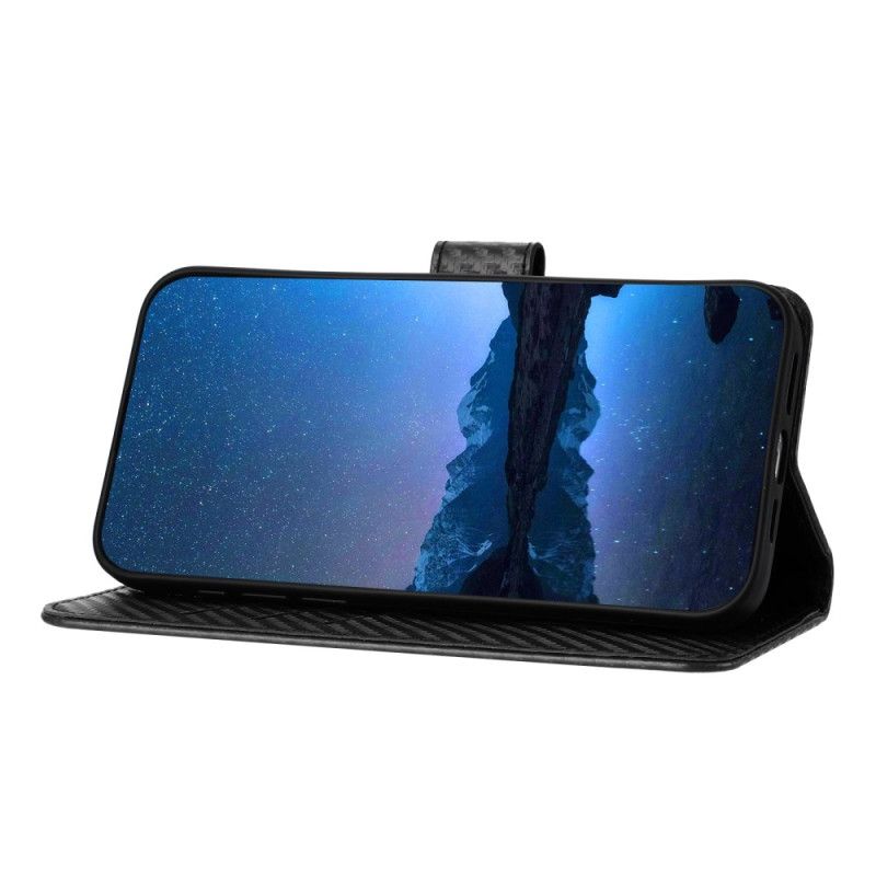 Folio Deksel Til Google Pixel 10 / 10 Pro Karbonfiber Med Stropp