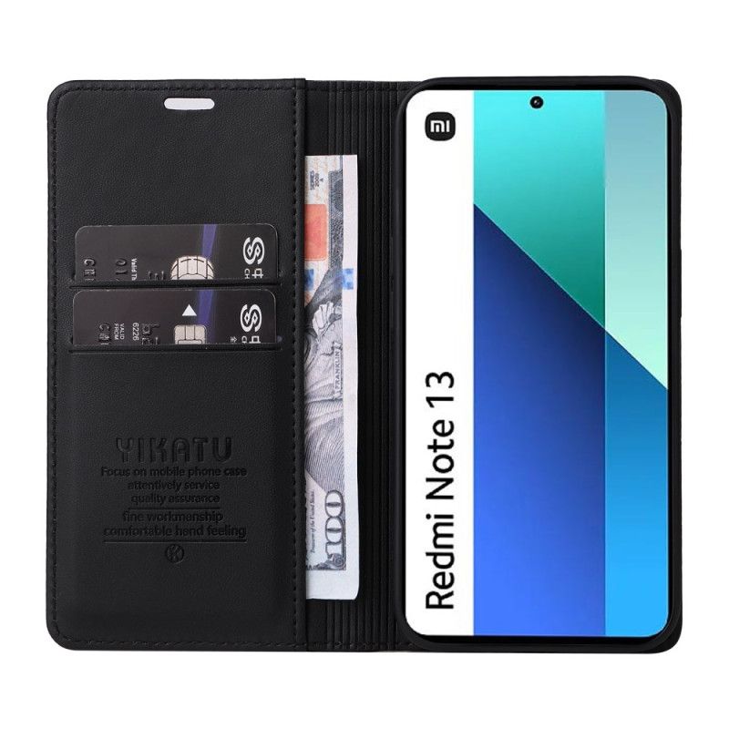 Folio Deksel Lær Xiaomi Redmi Note 13 4g Imitert Skinnyikatu