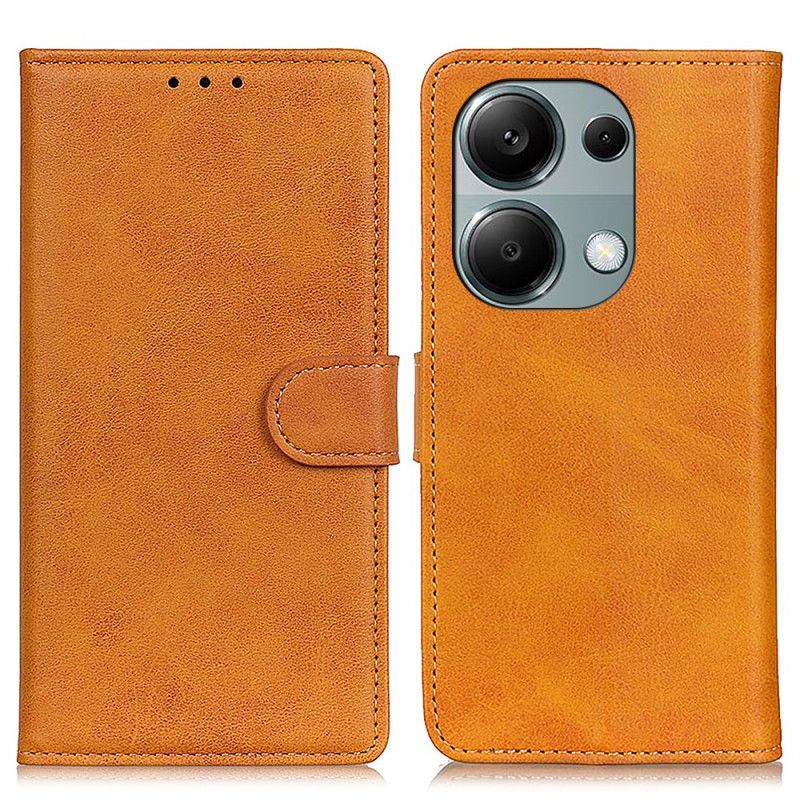 Lærdeksel Folio Deksel Xiaomi Redmi Note 13 4g Matt Kunstskinn