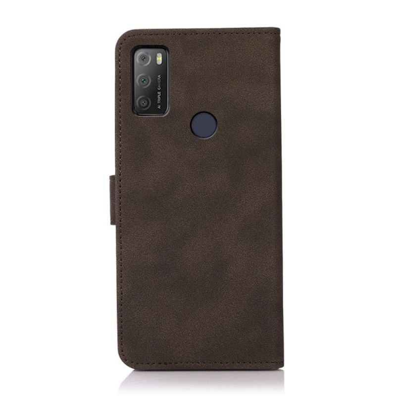 Folio Deksel Alcatel 3l (2021) / 1s (2021) Khazneh Teksturert Skinneffekt