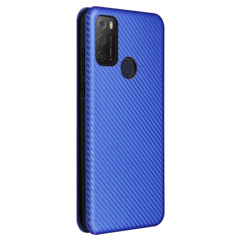 Folio Deksel Lær Alcatel 3l (2021) / 1s (2021) Mobildeksel Karbonfiber