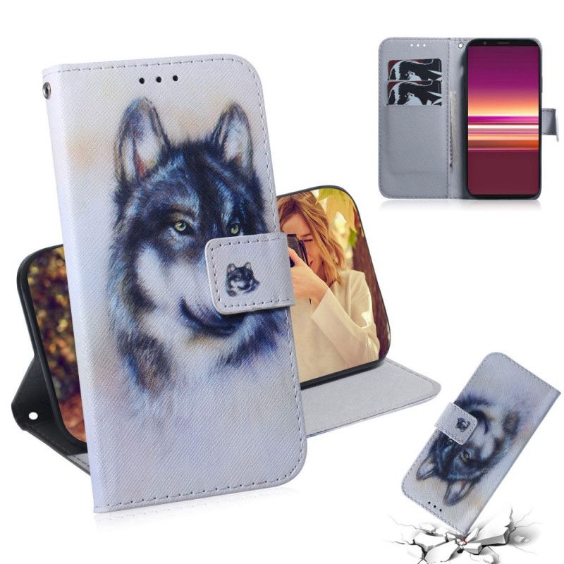 Folio Deksel for Sony Xperia 5 Hundens Blikk