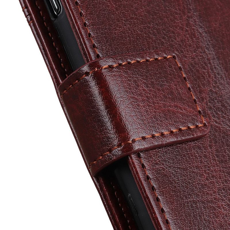 Folio Deksel Sony Xperia 5 Svart Antikk Skinneffekt