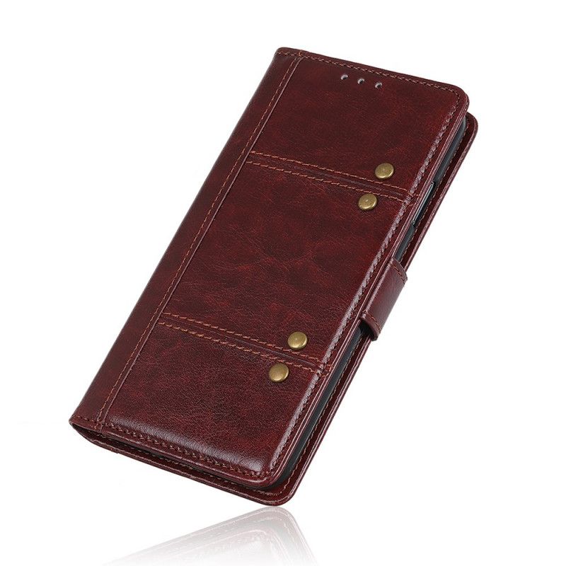 Folio Deksel Sony Xperia 5 Svart Antikk Skinneffekt