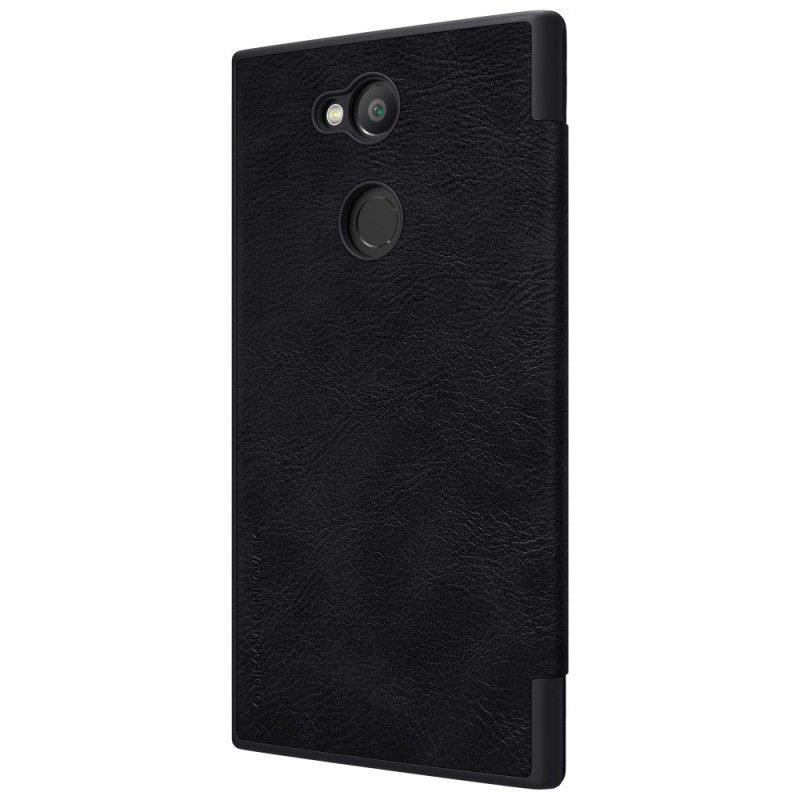 Folio Deksel Sony Xperia L2 Svart Mobildeksel Nillkin Qin-Serien