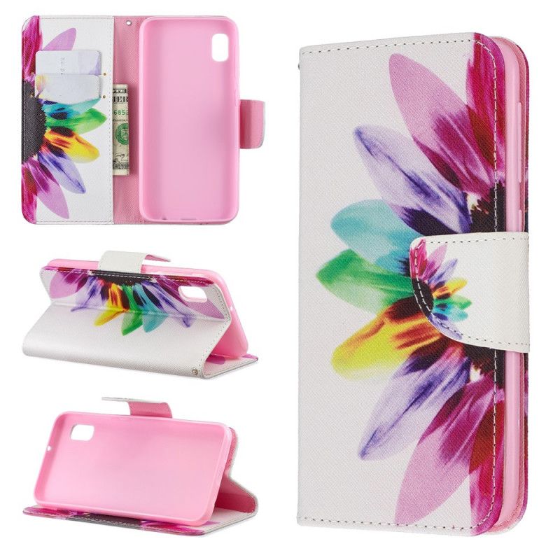 Folio Deksel Samsung Galaxy A10e Akvarellblomst Anti-fall