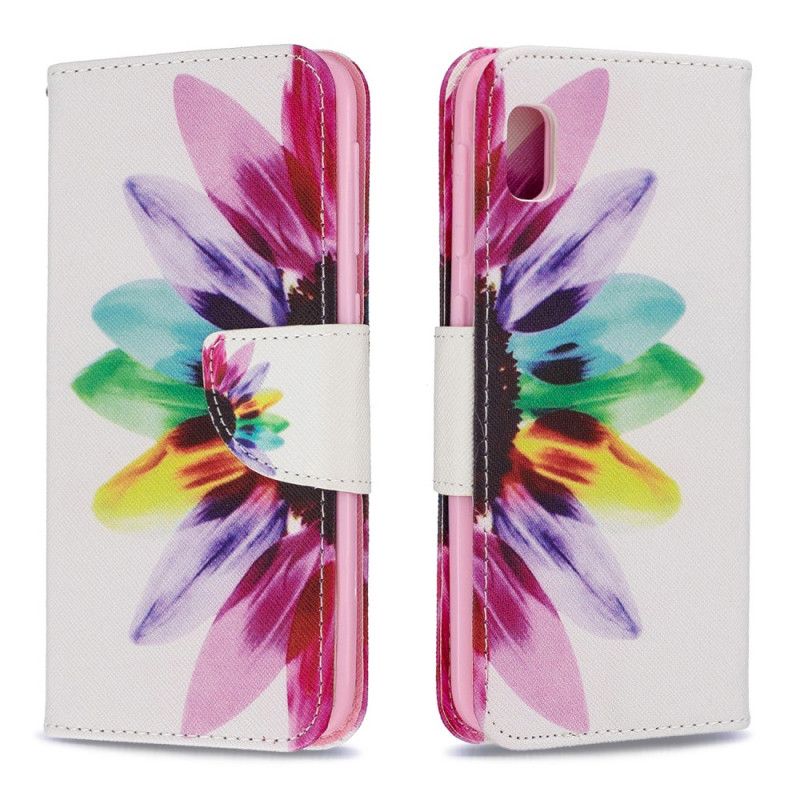 Folio Deksel Samsung Galaxy A10e Akvarellblomst Anti-fall