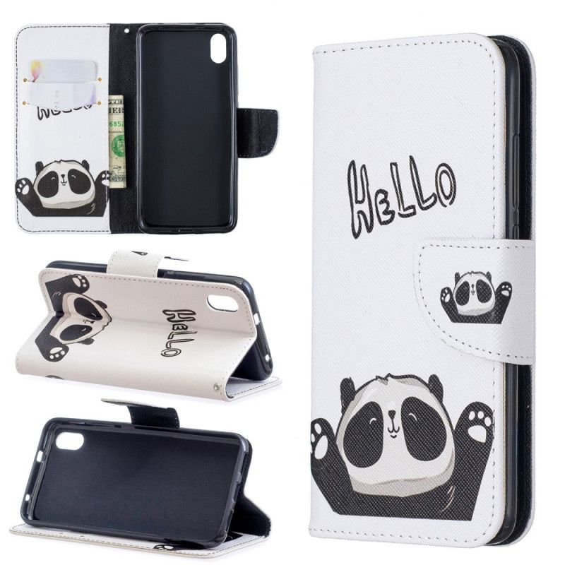 Lærdeksel Folio Deksel Xiaomi Redmi 7A Hallo Panda
