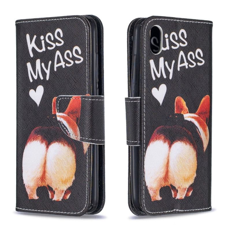 Lærdeksel Folio Deksel Xiaomi Redmi 7A Mobildeksel Kyss Meg I Rumpa