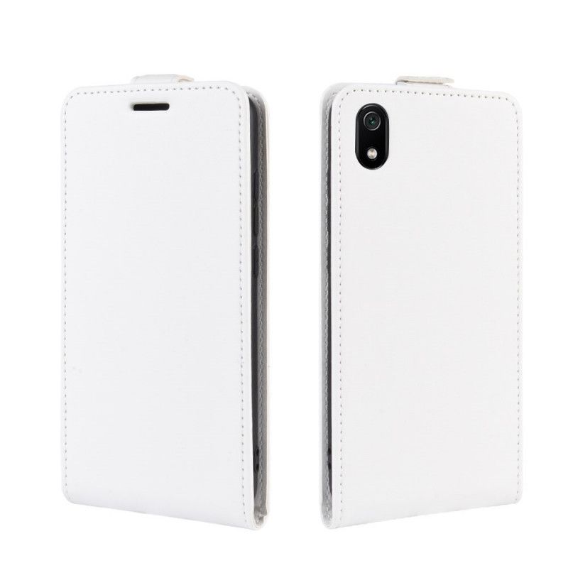 Lærdeksel Folio Deksel Xiaomi Redmi 7A Svart Mobildeksel Sammenleggbar Skinneffekt