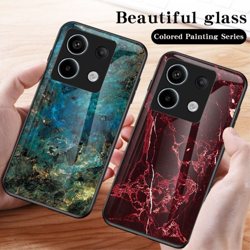 Deksel Xiaomi Redmi Note 13 Pro 5g Herdet Glassmarmor Og Flyvende Due