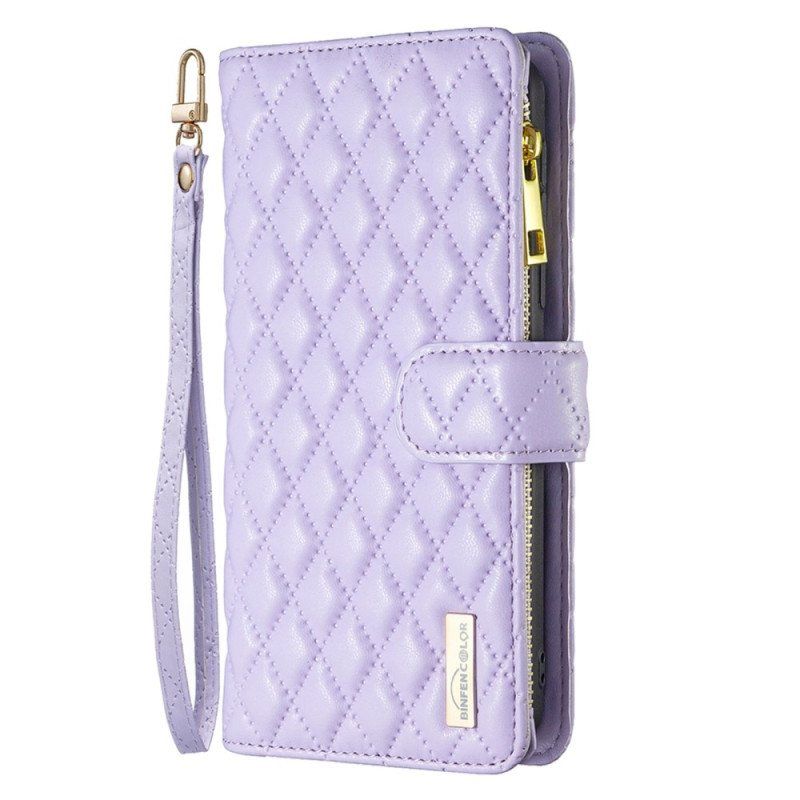 Folio Deksel Til Realme C35 Med Kjede Binfen Farge Quilted Strappy Style