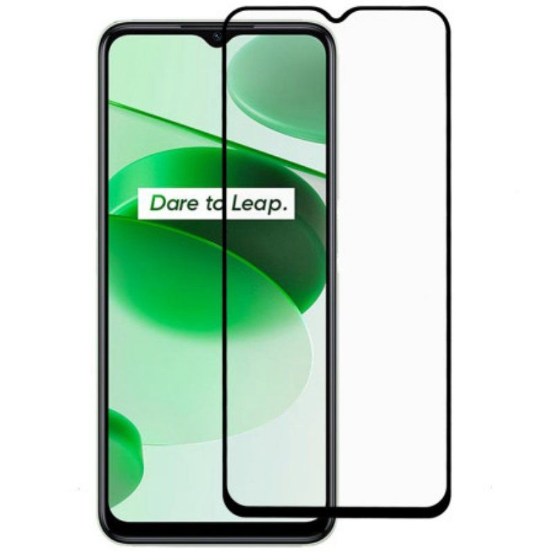 Realme C35 Black Edge Skjermbeskytter I Herdet Glass