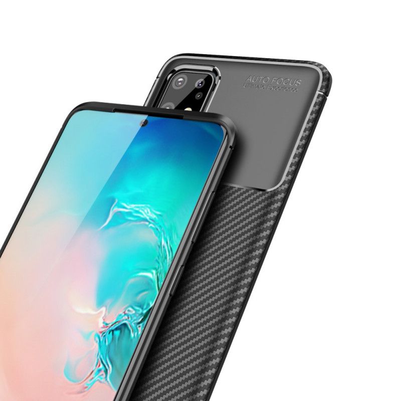 Deksel for Samsung Galaxy S20 Plus / S20 Plus 5G Svart Fleksibel Karbonfibertekstur