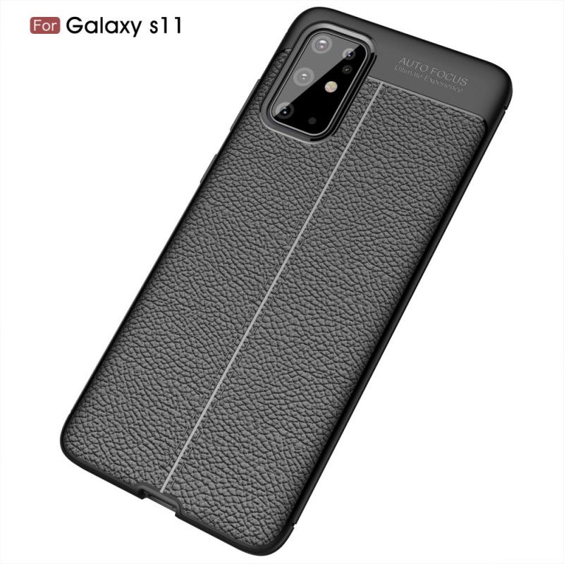 Deksel Samsung Galaxy S20 Plus / S20 Plus 5G Svart Dobbeltrør Litchi Beskyttelse