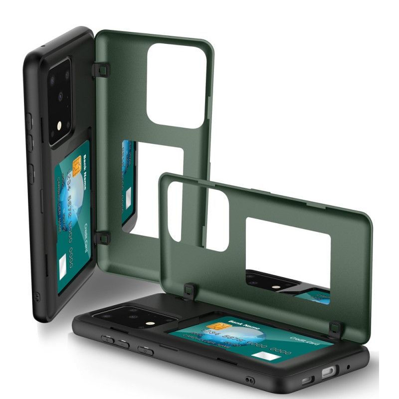 Deksel Samsung Galaxy S20 Plus / S20 Plus 5G Svart Mobildeksel Kortholder Og Speil