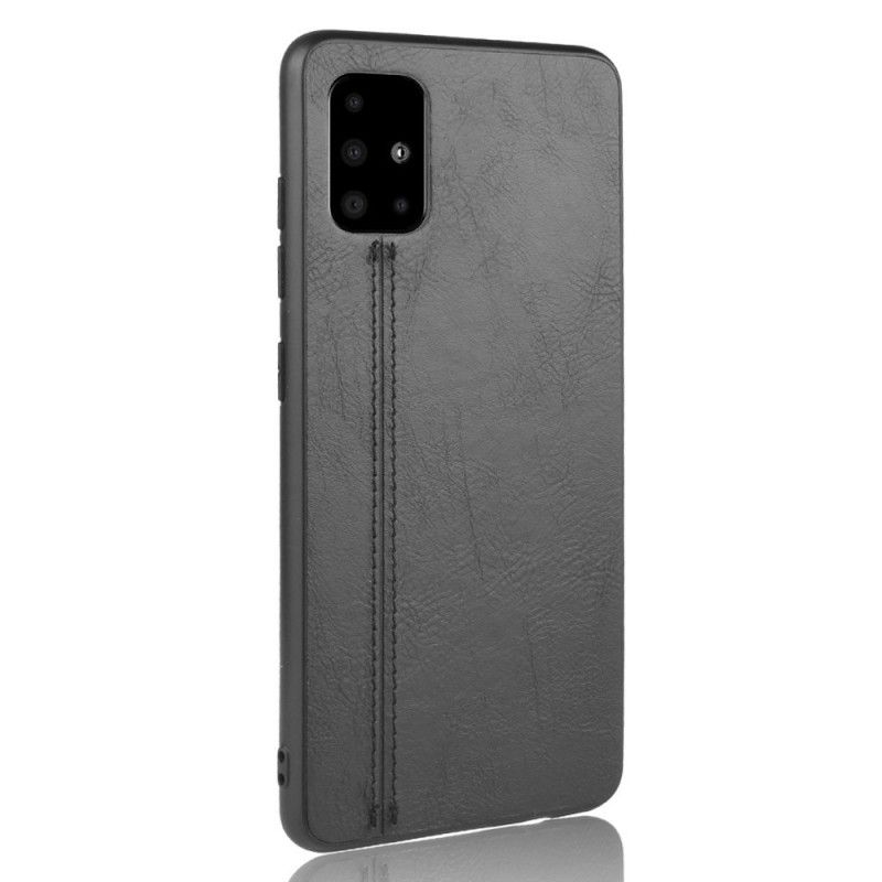 Deksel Samsung Galaxy S20 Plus / S20 Plus 5G Svart Sydd Skinneffekt