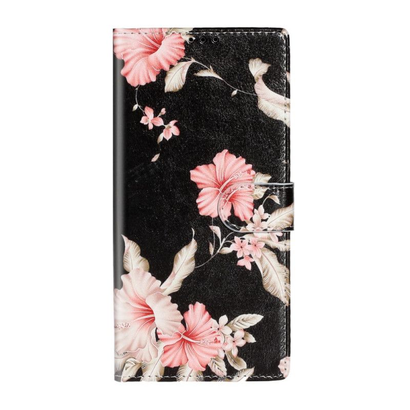 Folio Deksel Samsung Galaxy S20 Plus / S20 Plus 5G Svart Designblomster