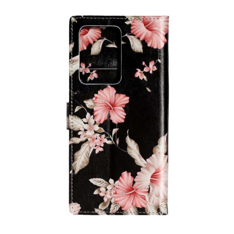 Folio Deksel Samsung Galaxy S20 Plus / S20 Plus 5G Svart Designblomster