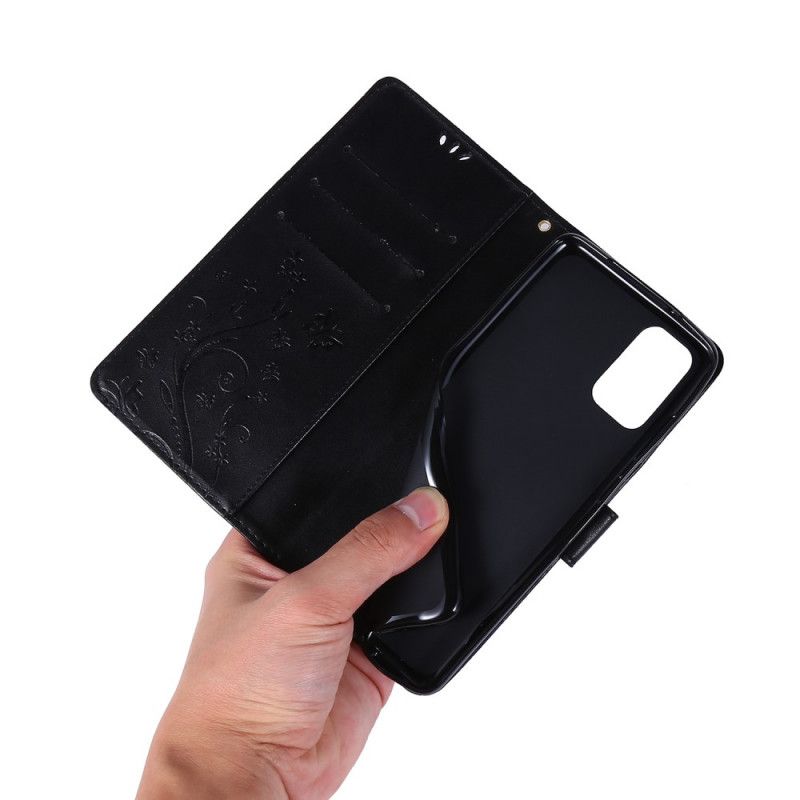 Folio Deksel Samsung Galaxy S20 Plus / S20 Plus 5G Svart Fortryllede Sommerfugler Anti-fall