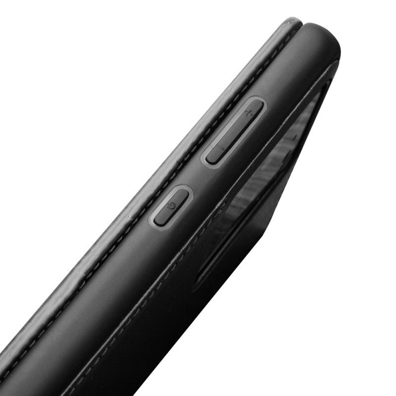 Folio Deksel Samsung Galaxy S20 Plus / S20 Plus 5G Svart Qialino Ekte Skinn Anti-fall