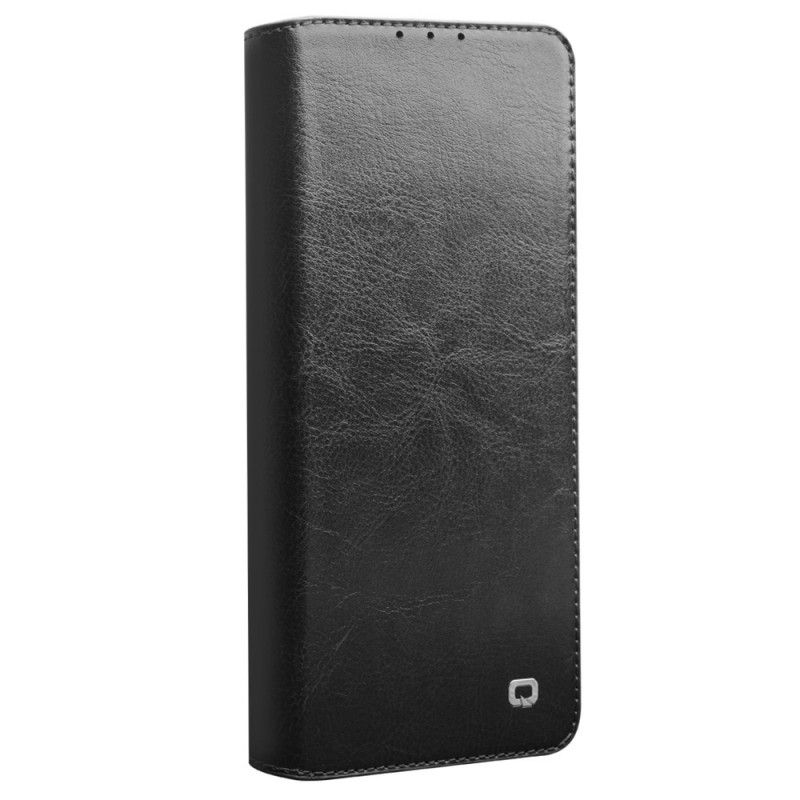 Folio Deksel Samsung Galaxy S20 Plus / S20 Plus 5G Svart Qialino Ekte Skinn Anti-fall