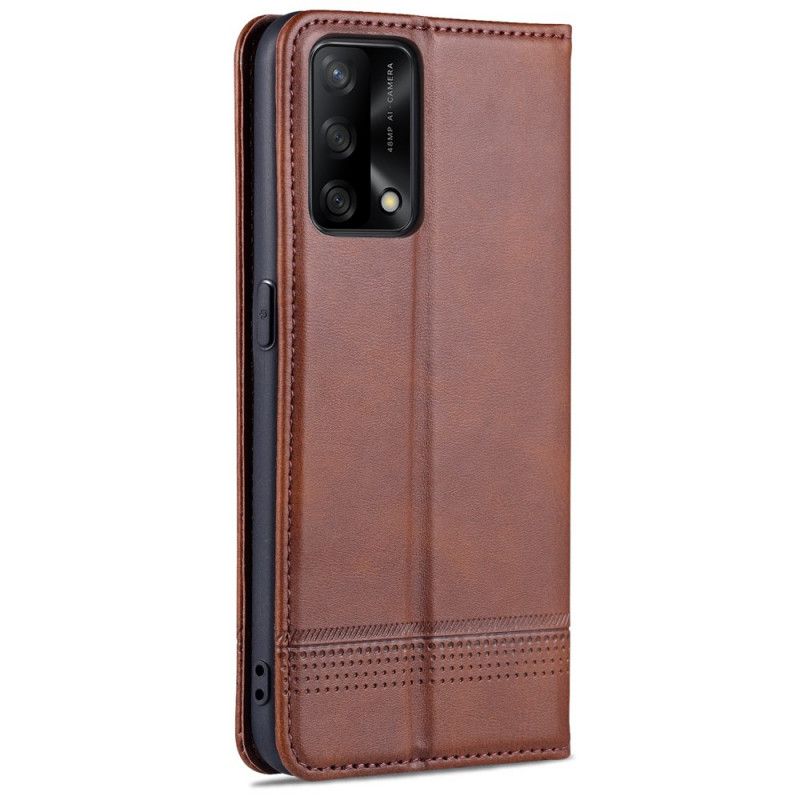 Folio Deksel Lær Oppo A74 4g Mobildeksel Azns Kunstskinn