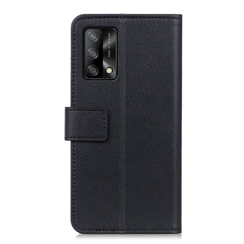 Folio Deksel Oppo A74 4g Enkel Skinnende Skinneffekt