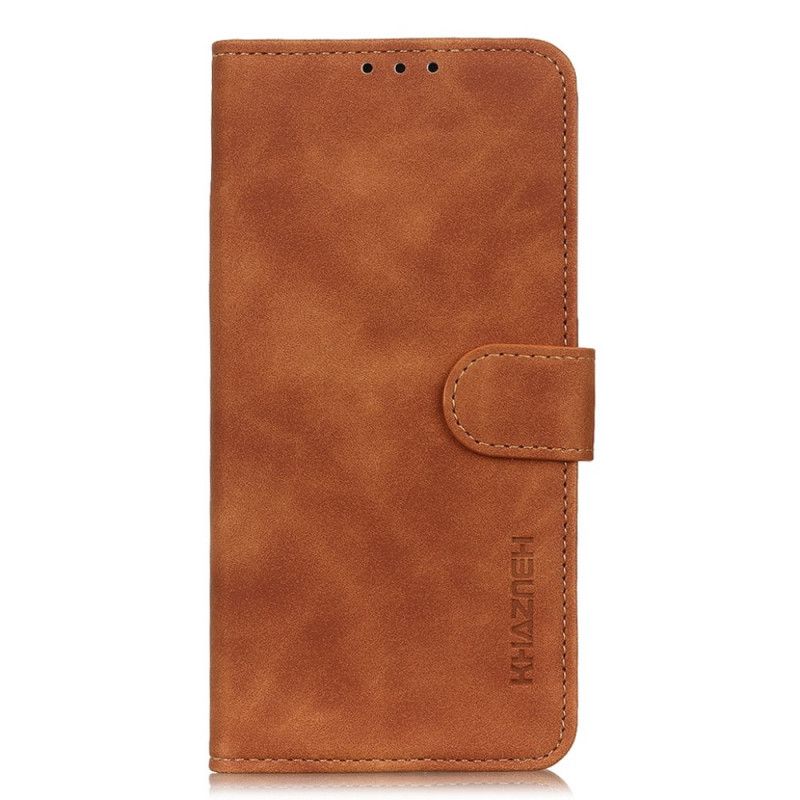 Lærdeksel Folio Deksel Oppo A74 4g Khazneh Vintage Skinneffekt