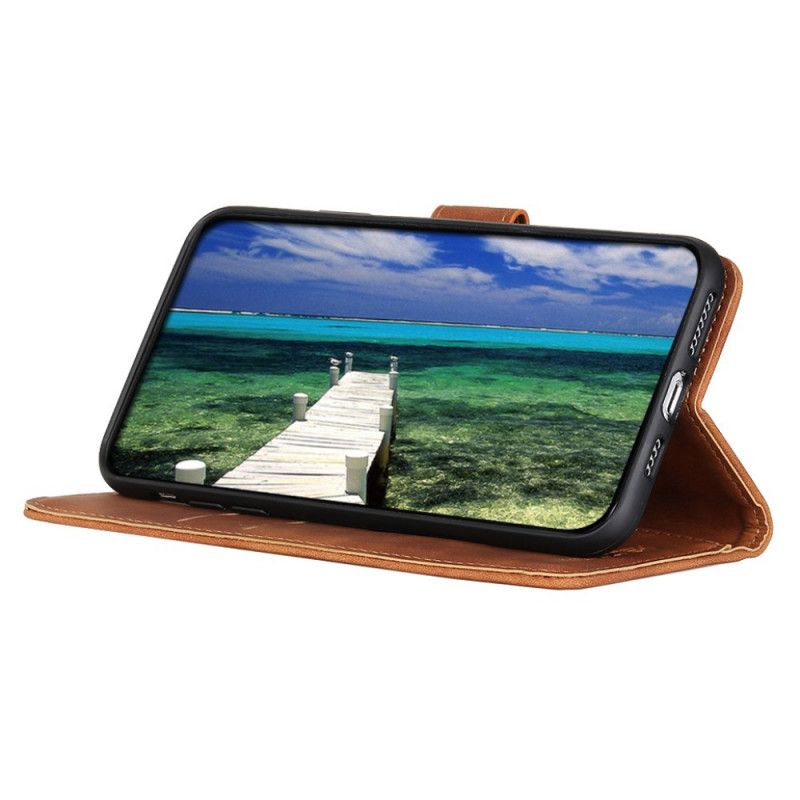 Lærdeksel Folio Deksel Oppo A74 4g Khazneh Vintage Skinneffekt