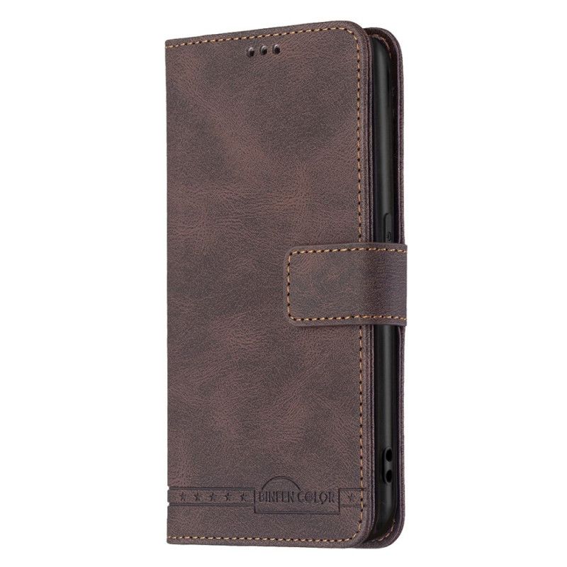Lærdeksel Folio Deksel Oppo A74 4g Mobildeksel Rfid Binfen Farge