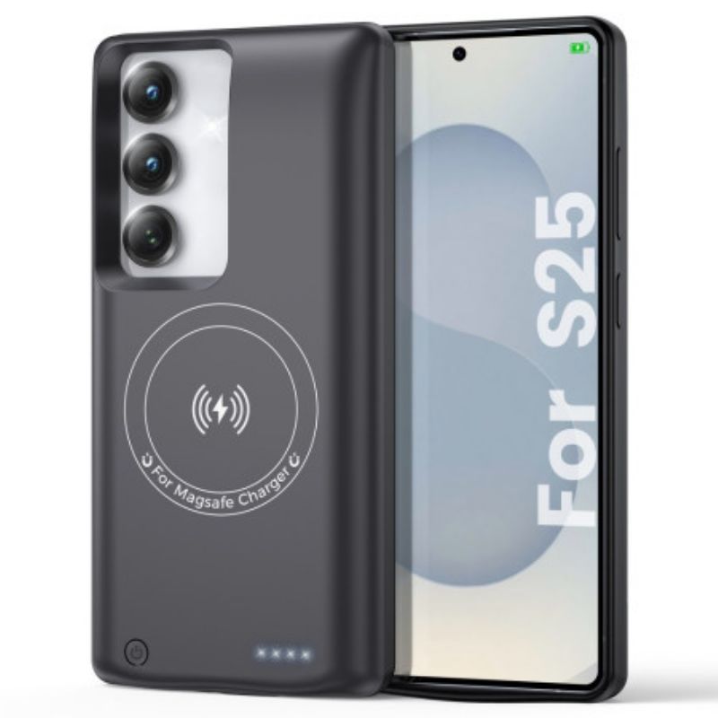 10000mah Eksternt Batterideksel For Samsung Galaxy S25 / S24 Med Magnetisk Feste