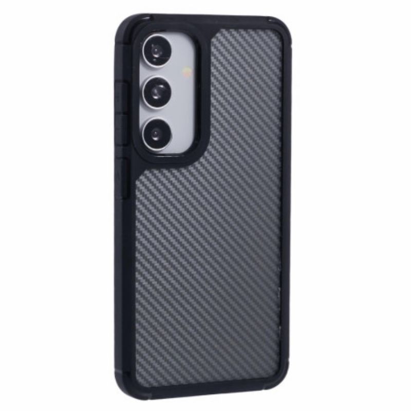Deksel Samsung Galaxy S25 5g Gjennomsiktig Karbonfibertekstur