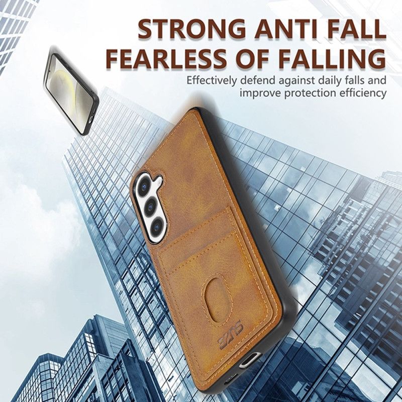 Deksel Samsung Galaxy S25 5g Kortholder I Teksturert Skinn