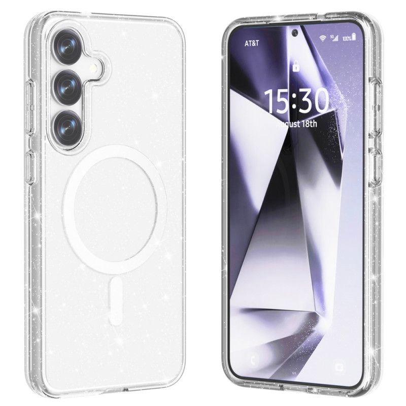 Deksel Til Samsung Galaxy S25 5g Glitterbakside Magsafe-kompatibel