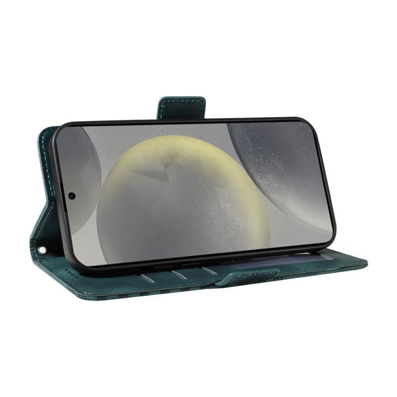 Folio Deksel Samsung Galaxy S25 5g Grafisk Kant Beskyttelse Deksel