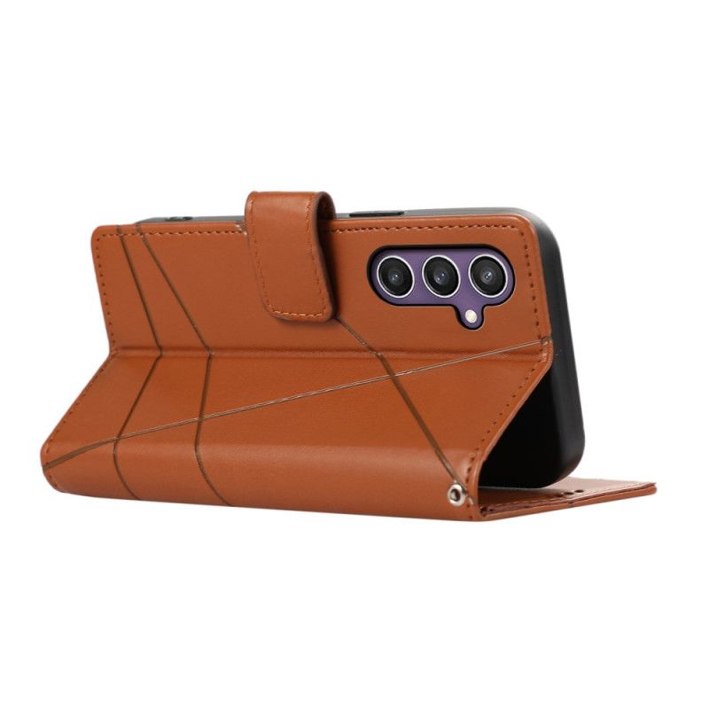 Folio Deksel Samsung Galaxy S25 5g Linjer Og 3 Kortholdere