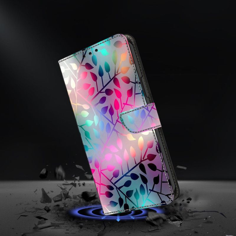 Folio Deksel Samsung Galaxy S25 5g Lønneblader Beskyttelse Deksel