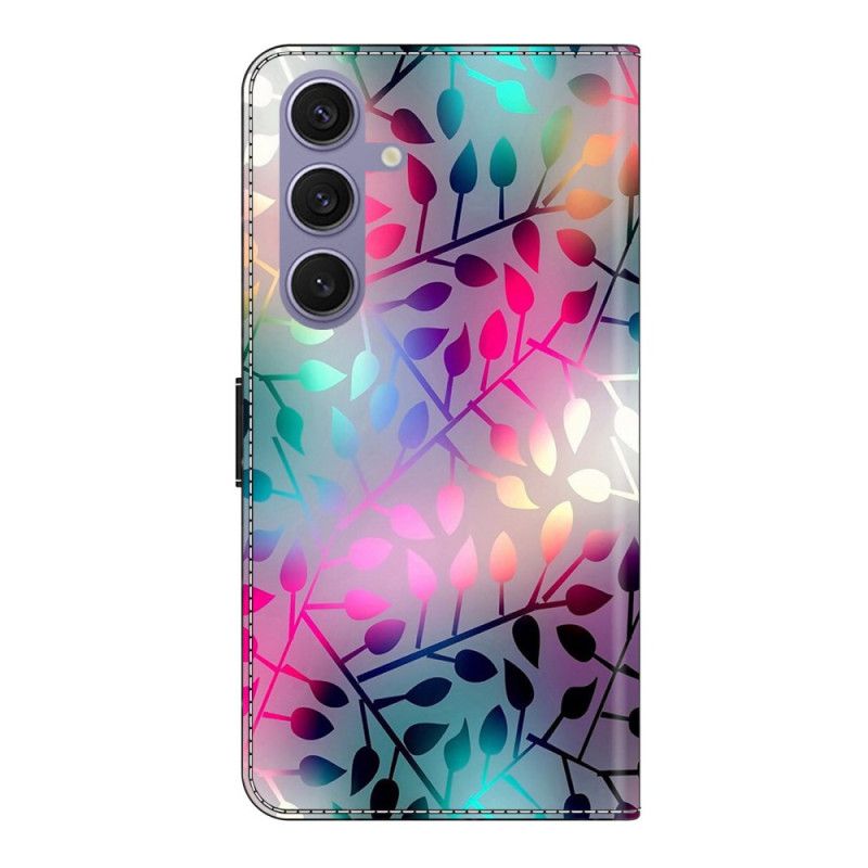 Folio Deksel Samsung Galaxy S25 5g Lønneblader Beskyttelse Deksel