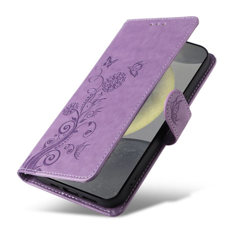 Folio Deksel Samsung Galaxy S25 5g Små Blomster Beskyttelse Deksel