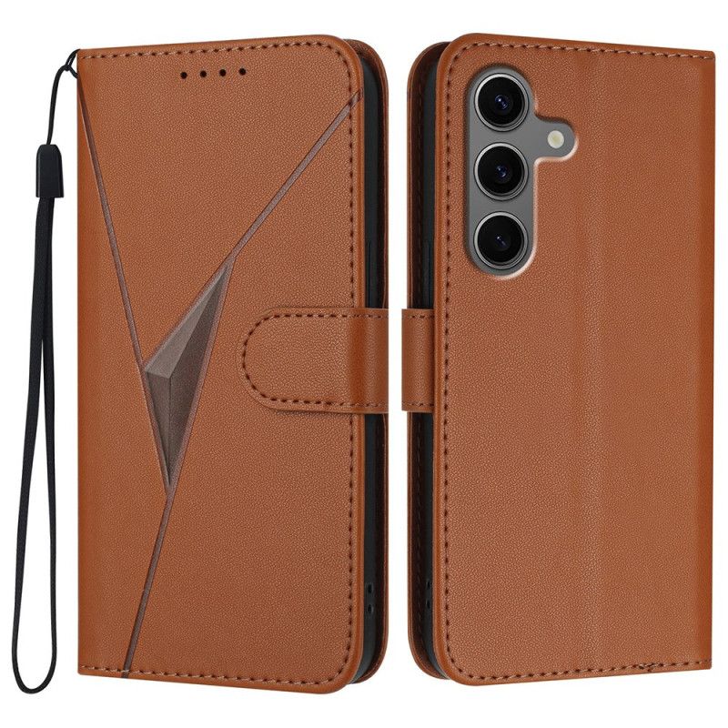 Folio Deksel Samsung Galaxy S25 5g Snor I Trekantet Mønster Beskyttelse Deksel