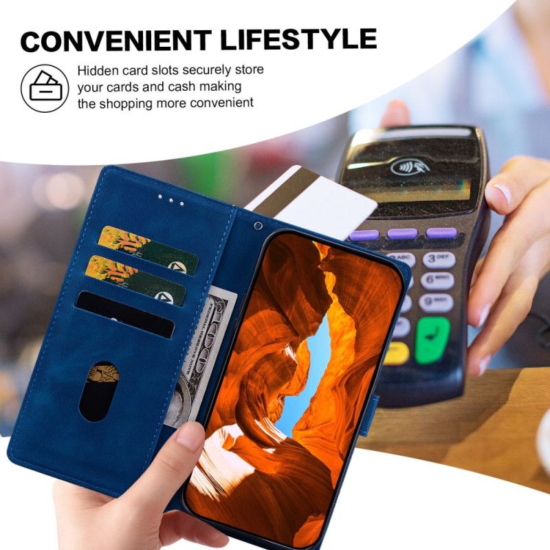 Lærdeksel Folio Deksel Samsung Galaxy S25 5g Blomstermønster Med Blonder