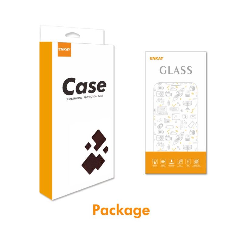 Lærdeksel Folio Deksel Samsung Galaxy S25 5g Mobildeksel Enkay Kunstskinn Med Skjermbeskytter I Herdet Glass