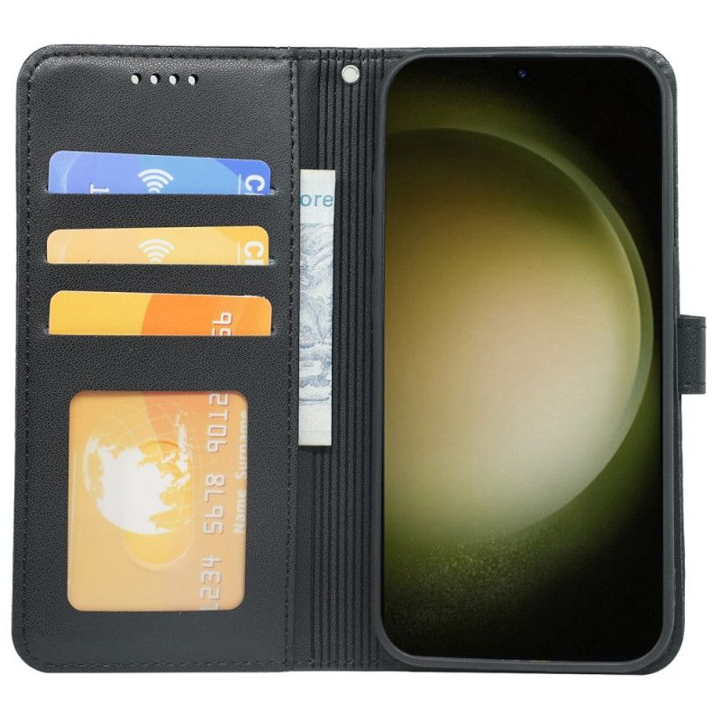 Lærdeksel Folio Deksel Samsung Galaxy S25 5g Vintage-stil