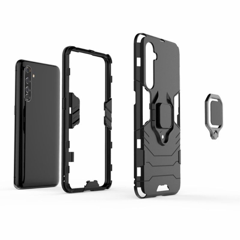 Deksel for Realme X50 Pro Svart Motstandsdyktig Ring