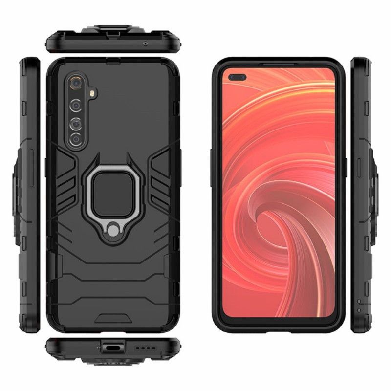 Deksel for Realme X50 Pro Svart Motstandsdyktig Ring