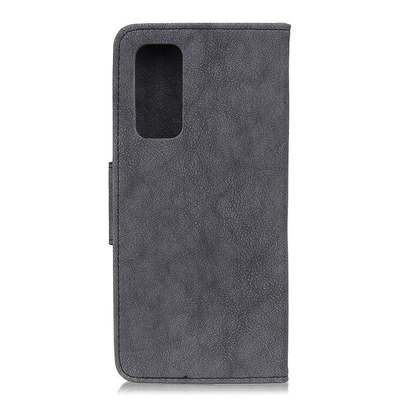 Folio Deksel Xiaomi Mi 10T / 10T Pro Grå Vintage Delt Skinn