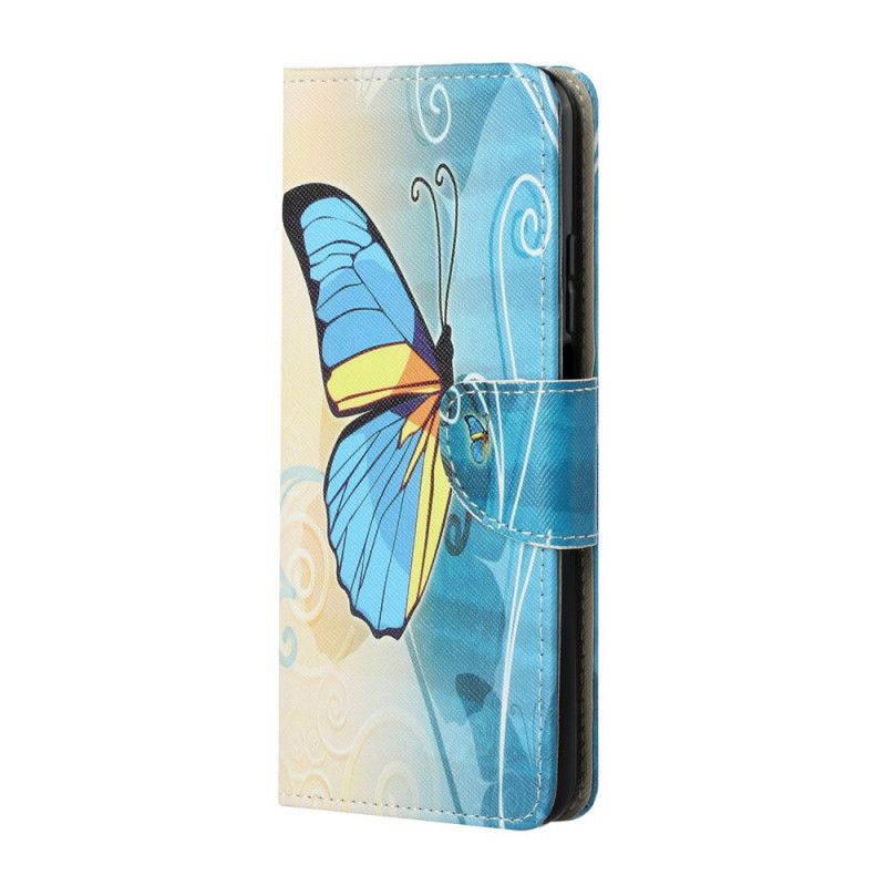 Folio Deksel Xiaomi Mi 10T / 10T Pro Gul Sommerfugler